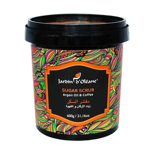 مقشر السكر بزيت الأركان والقهوة من جاردن اوليان - 600 جرام
