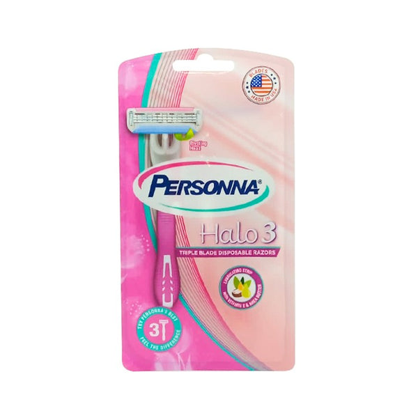 شفرة حلاقة بيرسونا هالو 3 ماكينة حلاقة نسائي 3 حبات