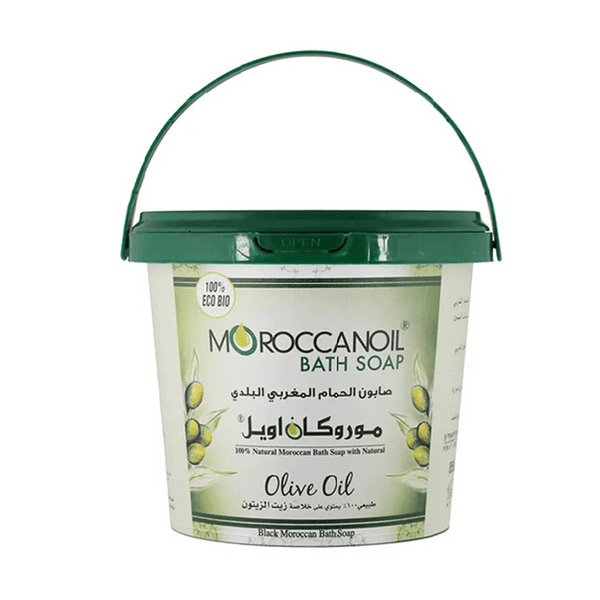صابون الحمام المغربي البلدي بزيت الزيتون من موروكان اويل -850غ